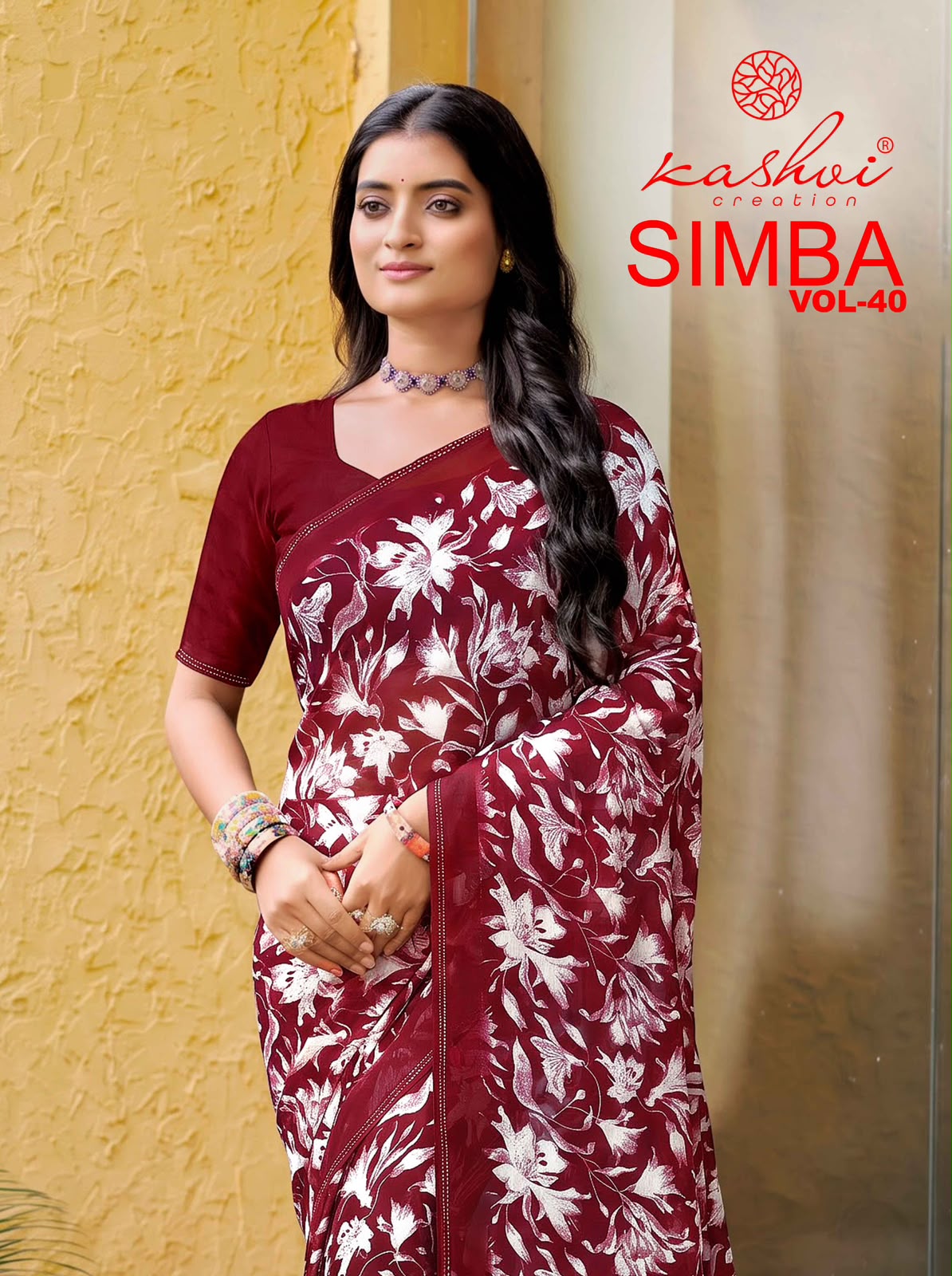 Simba Vol 40 Kashvi Creation Georgette Sarees Manufacturer Ahmedabad