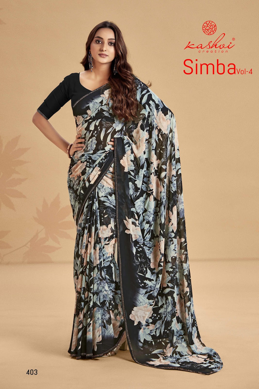 Simba Vol 4 Kashvi Creation Georgette Sarees Exporter India