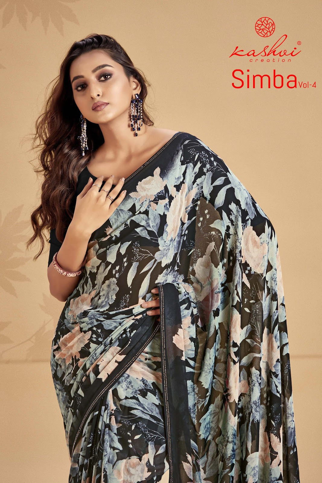 Simba Vol 4 Kashvi Creation Georgette Sarees Exporter India