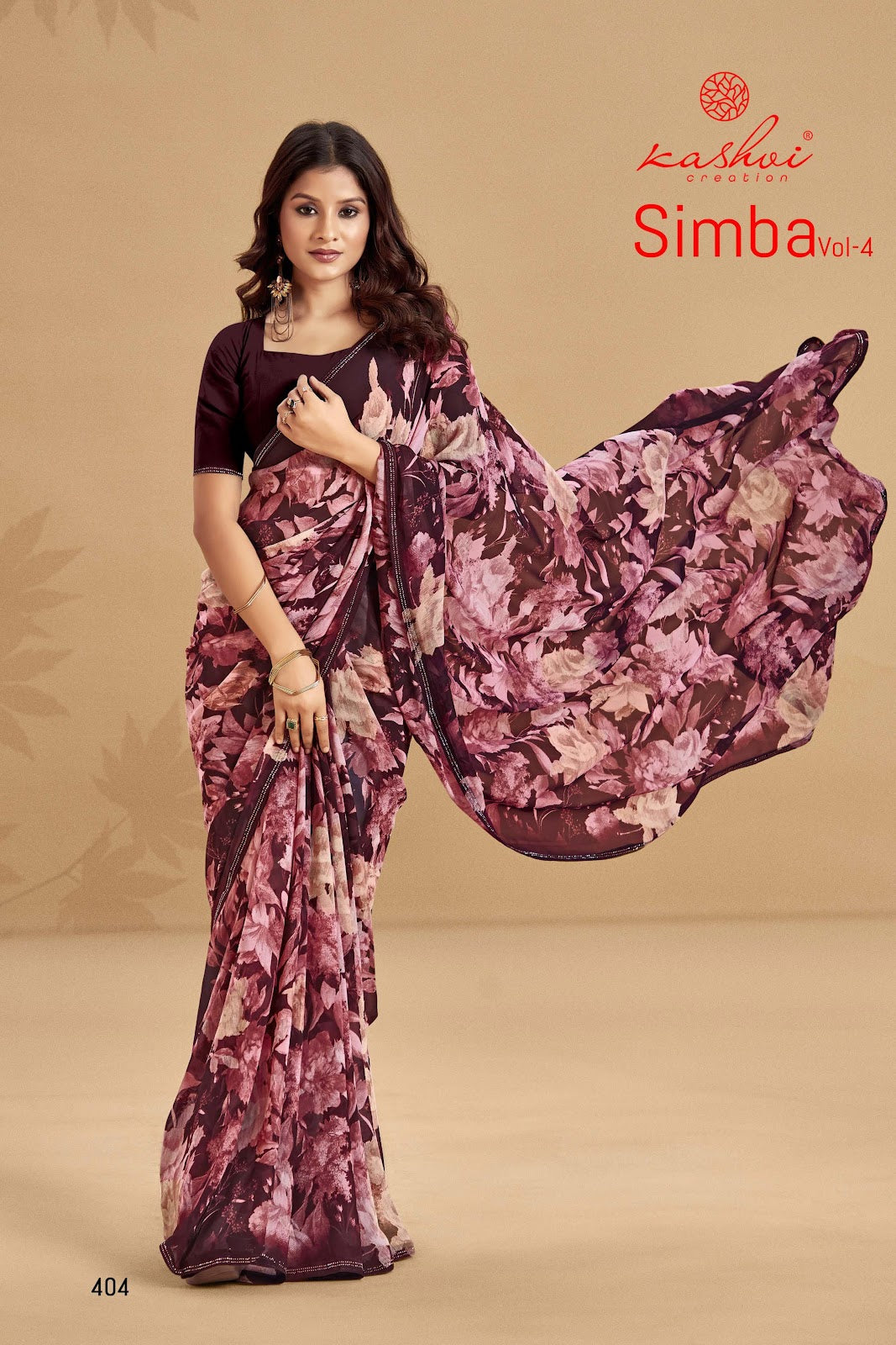 Simba Vol 4 Kashvi Creation Georgette Sarees Exporter India
