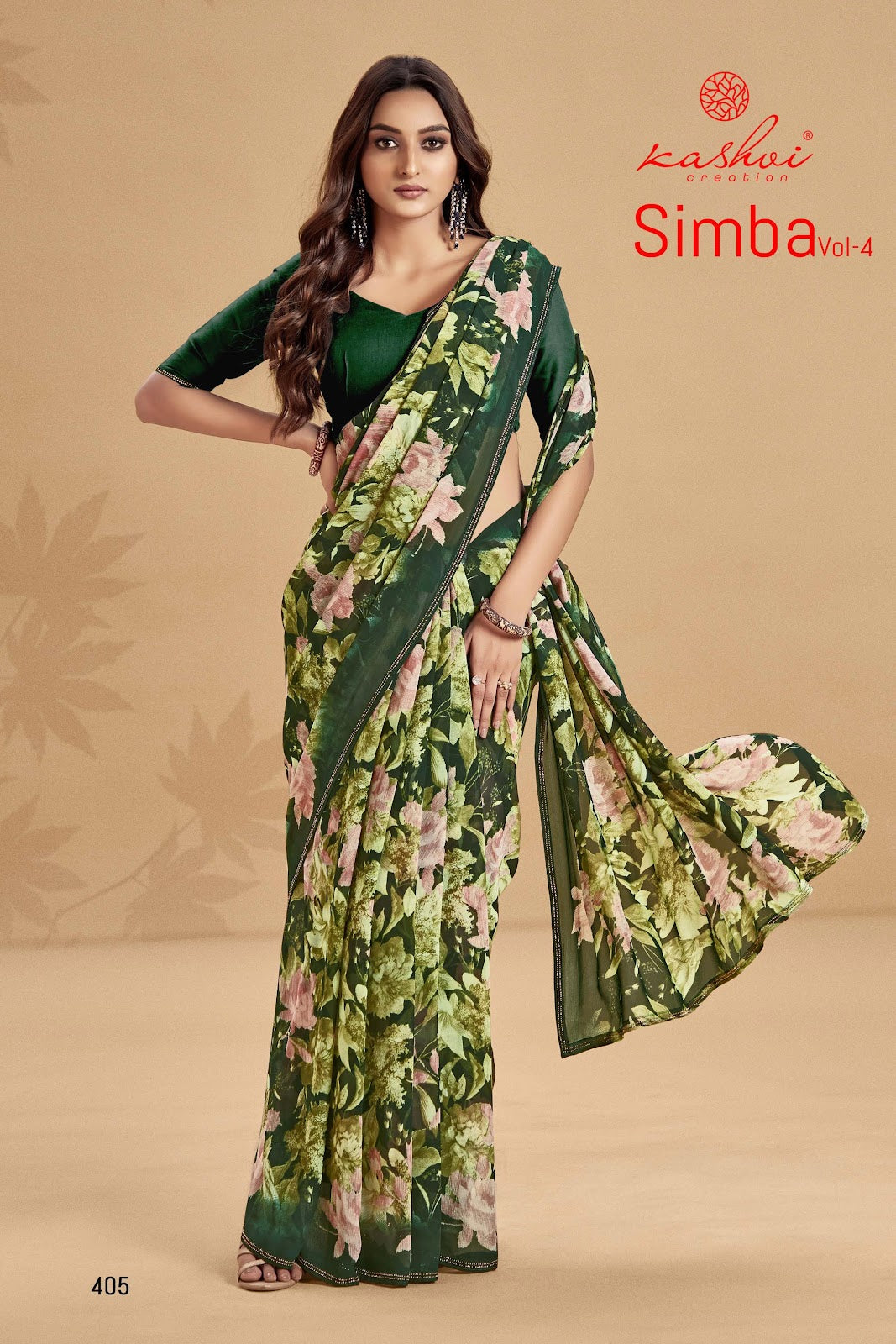 Simba Vol 4 Kashvi Creation Georgette Sarees Exporter India