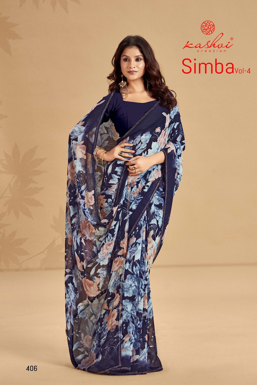 Simba Vol 4 Kashvi Creation Georgette Sarees Exporter India