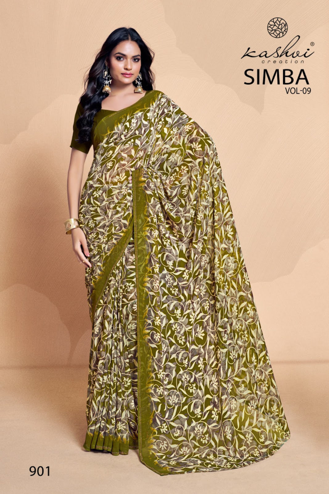 Simba Vol 9 Kashvi Creation Georgette Sarees Manufacturer Gujarat