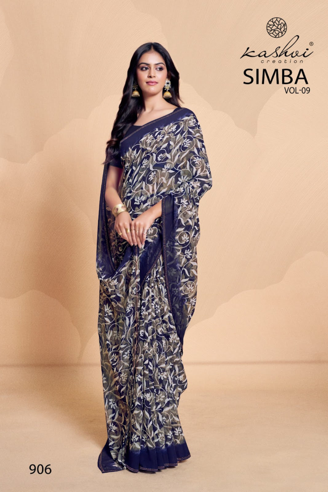 Simba Vol 9 Kashvi Creation Georgette Sarees Manufacturer Gujarat