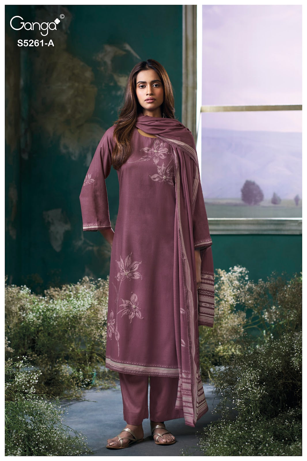 Simisha S5261 Ganga Wool Pashmina Suits Wholesale Price