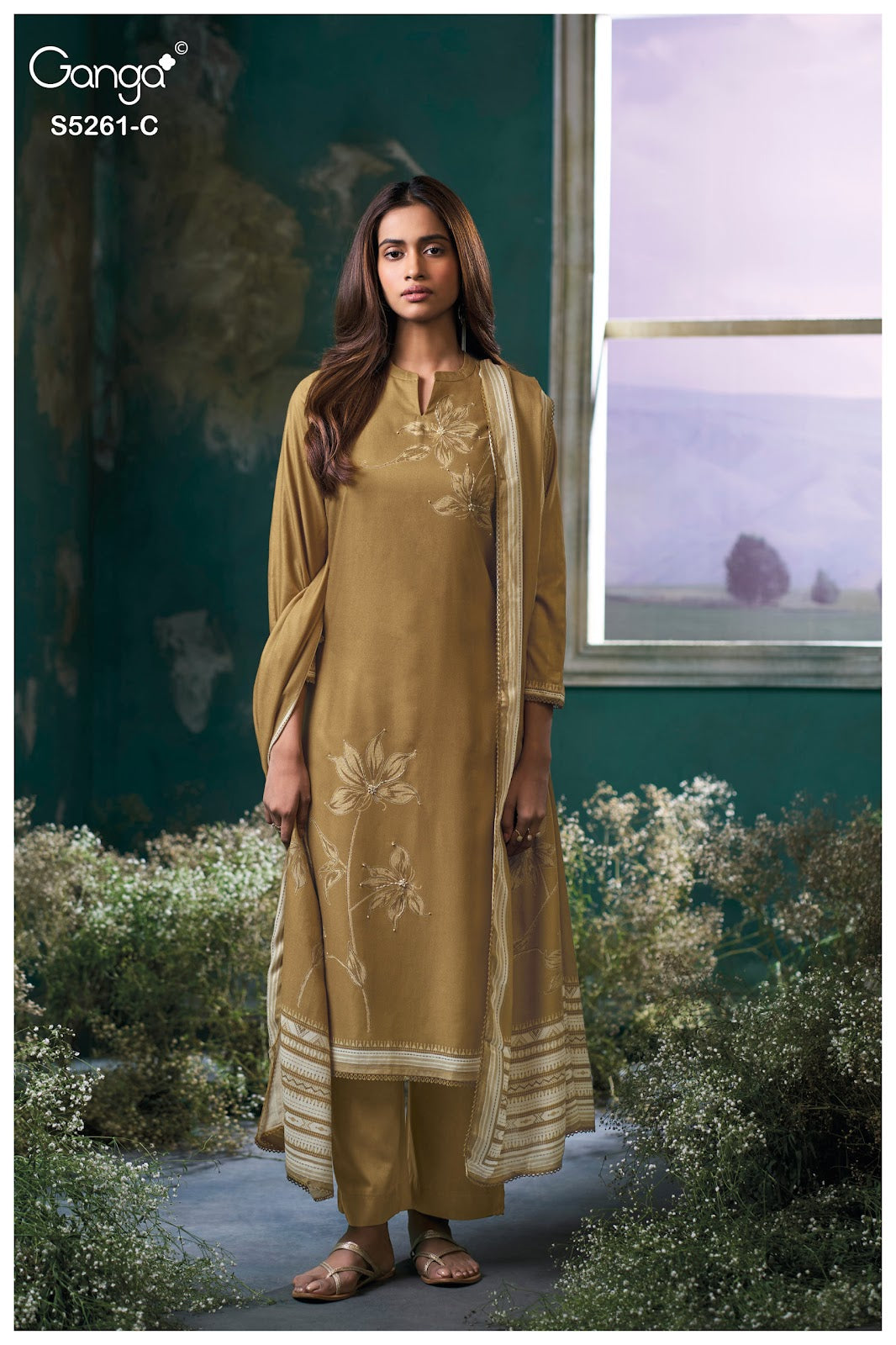 Simisha S5261 Ganga Wool Pashmina Suits Wholesale Price