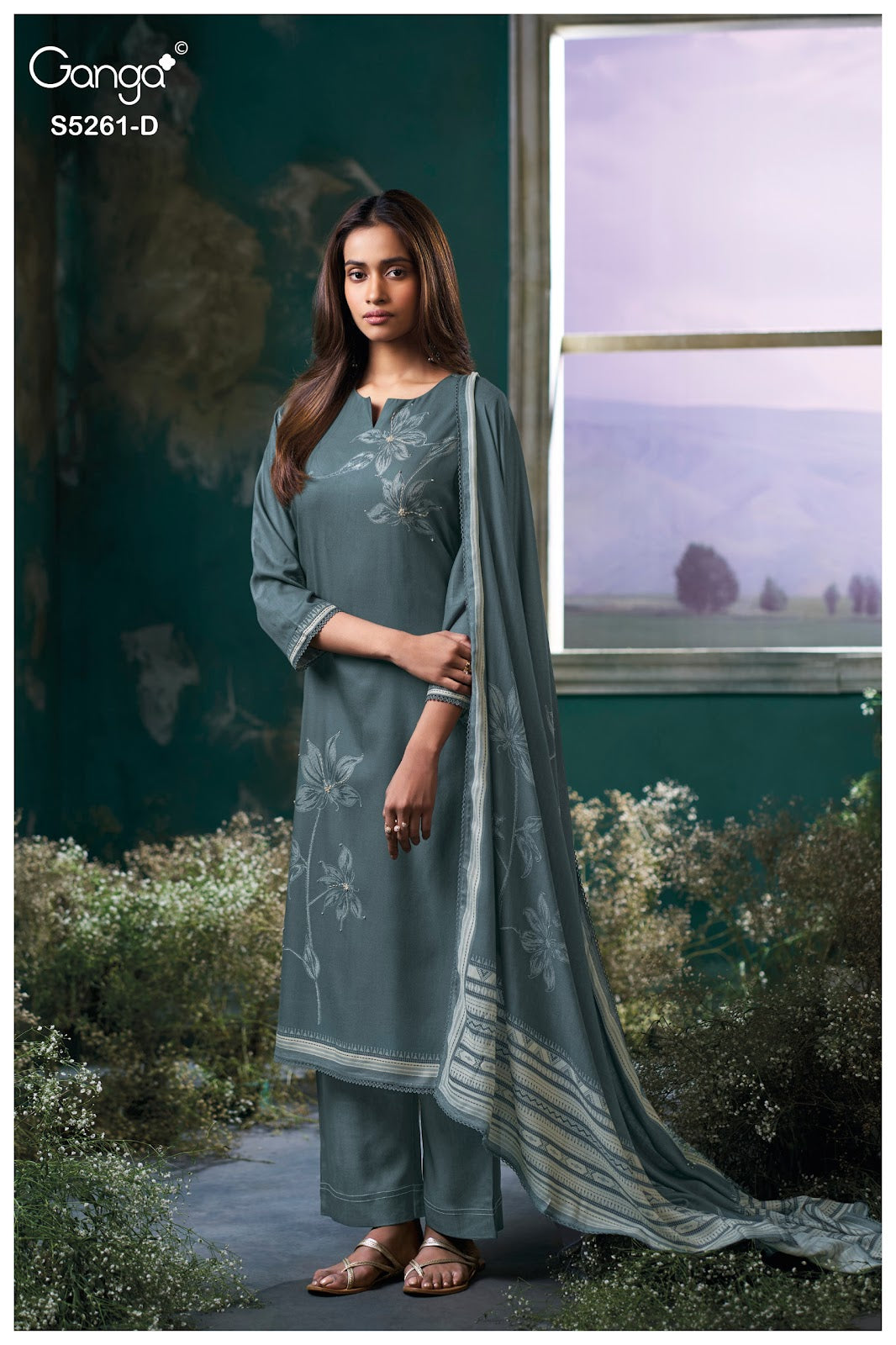 Simisha S5261 Ganga Wool Pashmina Suits Wholesale Price