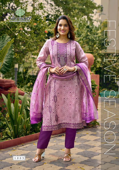Simmer Vol 1 Vaniska Silk Readymade Pant Style Suits Wholesale Price