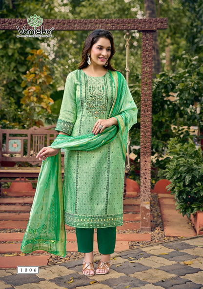 Simmer Vol 1 Vaniska Silk Readymade Pant Style Suits Wholesale Price