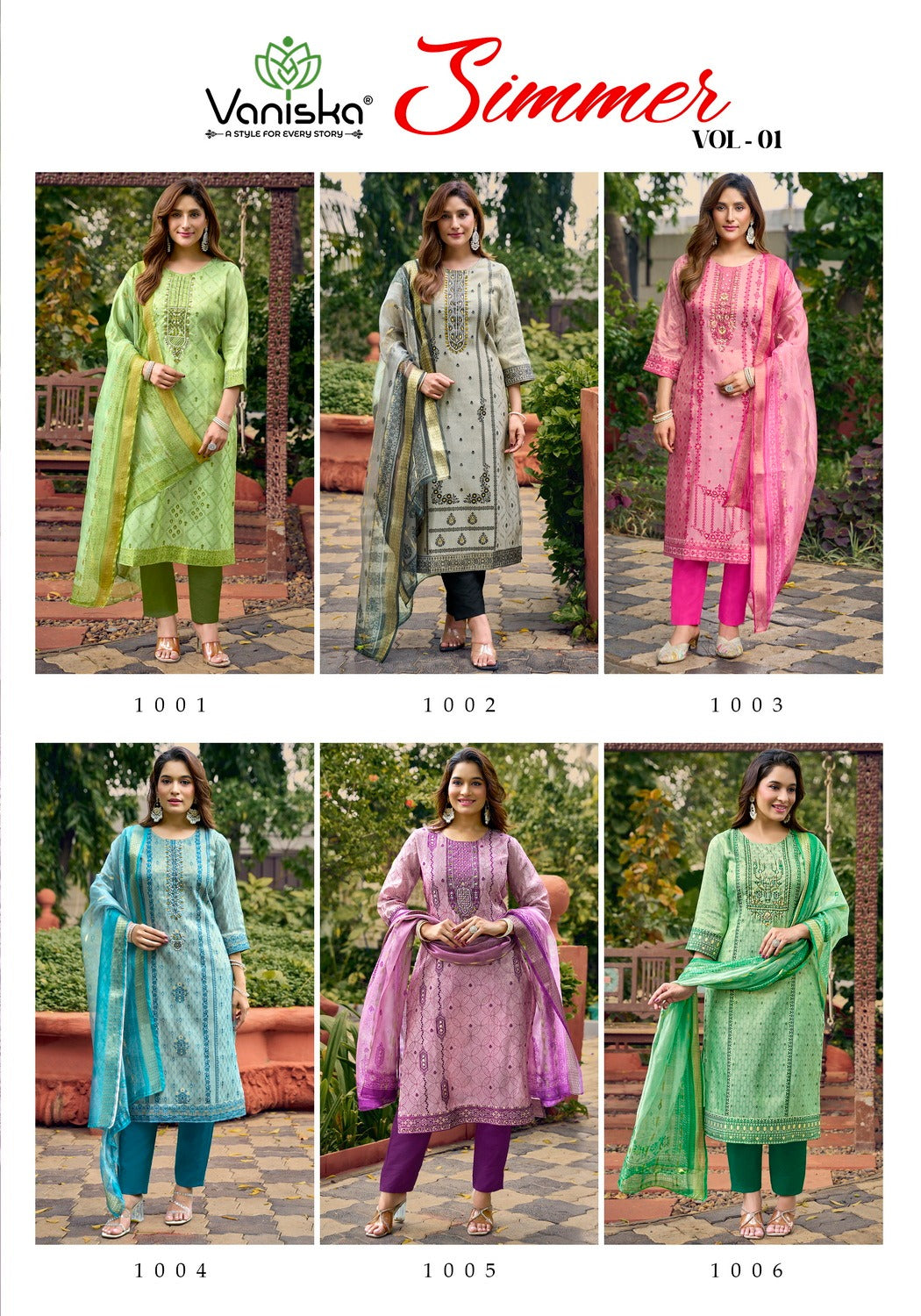 Simmer Vol 1 Vaniska Silk Readymade Pant Style Suits Wholesale Price