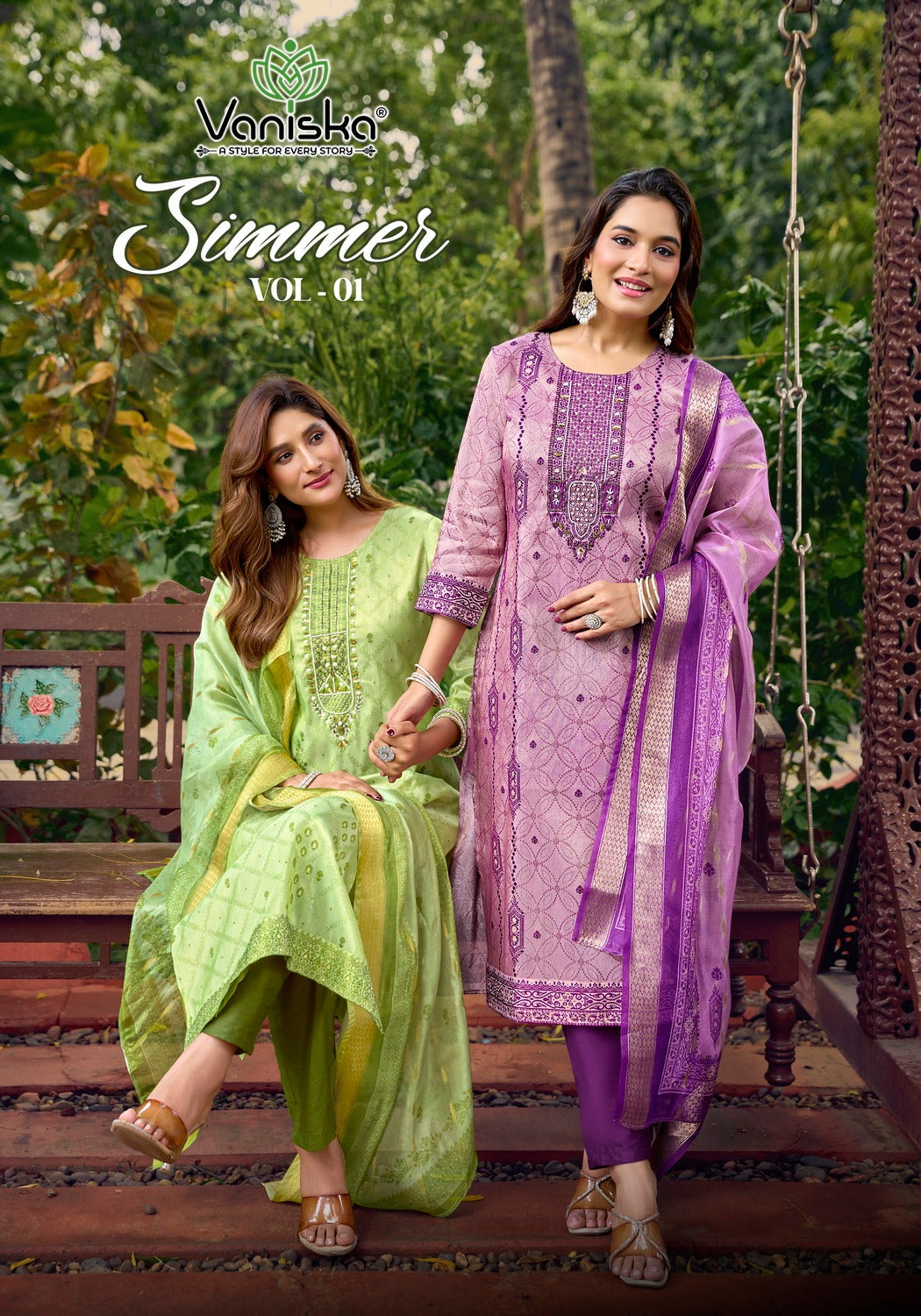 Simmer Vol 1 Vaniska Silk Readymade Pant Style Suits Wholesale Price