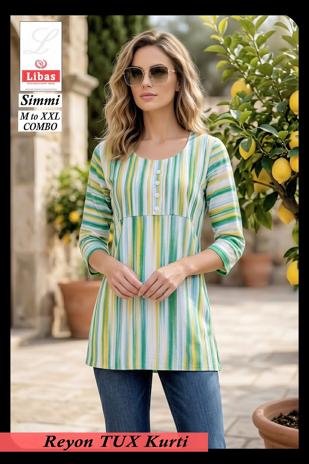 Simmi Libas Amiti Cotton Rayon Short Kurtis Exporter India