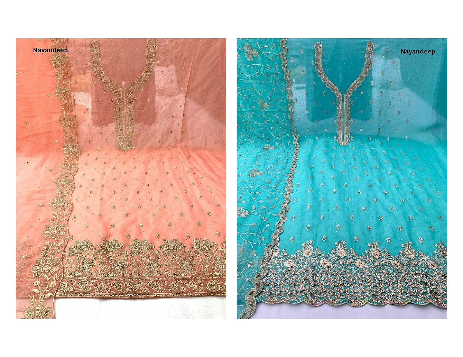 Simmi Nayandeep Rose Gold Salwar Suits Supplier