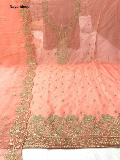 Simmi Nayandeep Rose Gold Salwar Suits Supplier