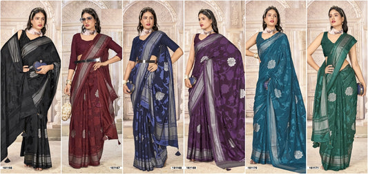 Simmy Vol 2 Vallabhi Prints Brasso Sarees Wholesale Price