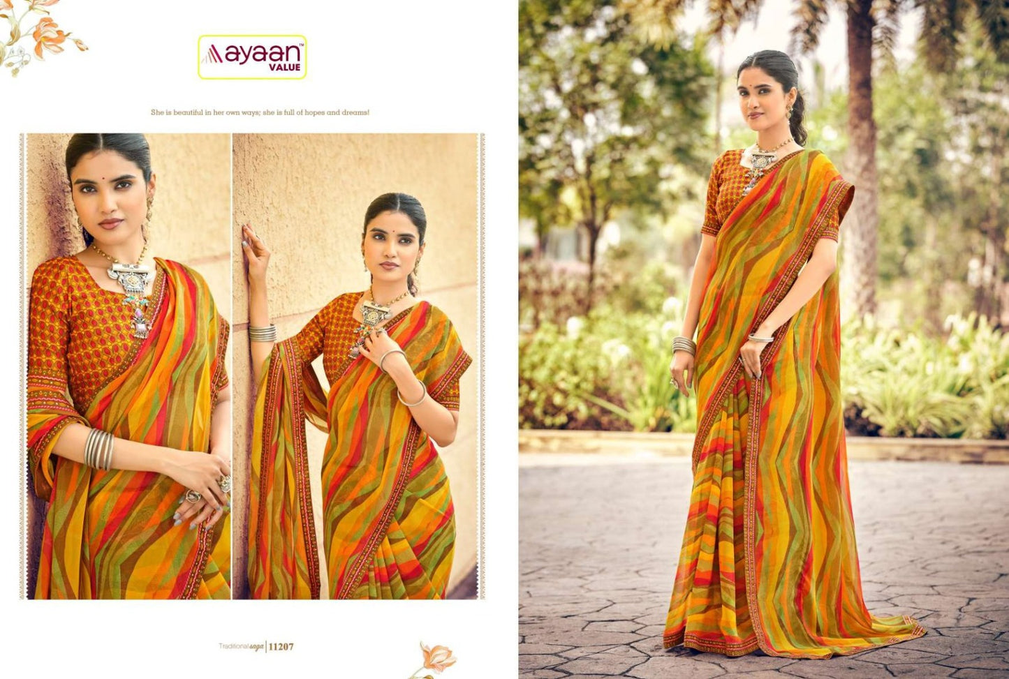 Simohi Ayaan Value Georgette Sarees Wholesaler India