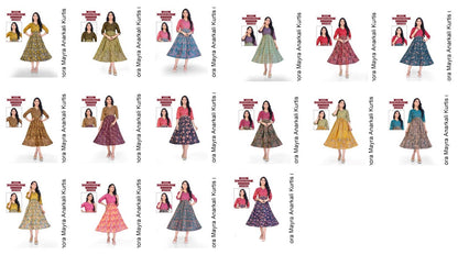 Simora Mayra Erode Silk Anarkali Kurtis Manufacturer Gujarat