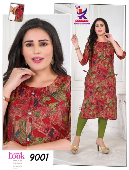 Simply You 5 Mlm Kalash Lifestyle Muslin Kurti With Pocket Exporter Gujarat