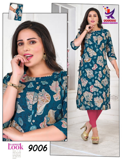 Simply You 5 Mlm Kalash Lifestyle Muslin Kurti With Pocket Exporter Gujarat