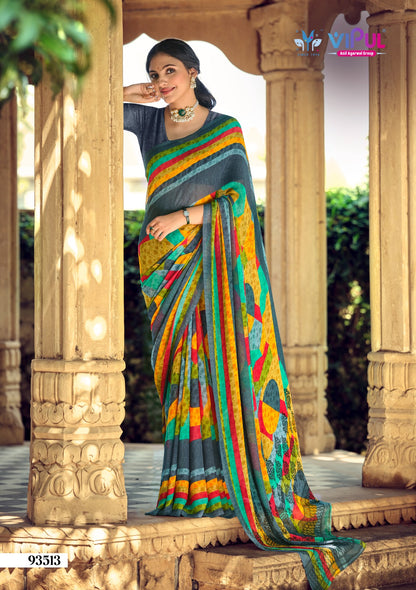 Simran 020226 Vipul Georgette Sarees Supplier India