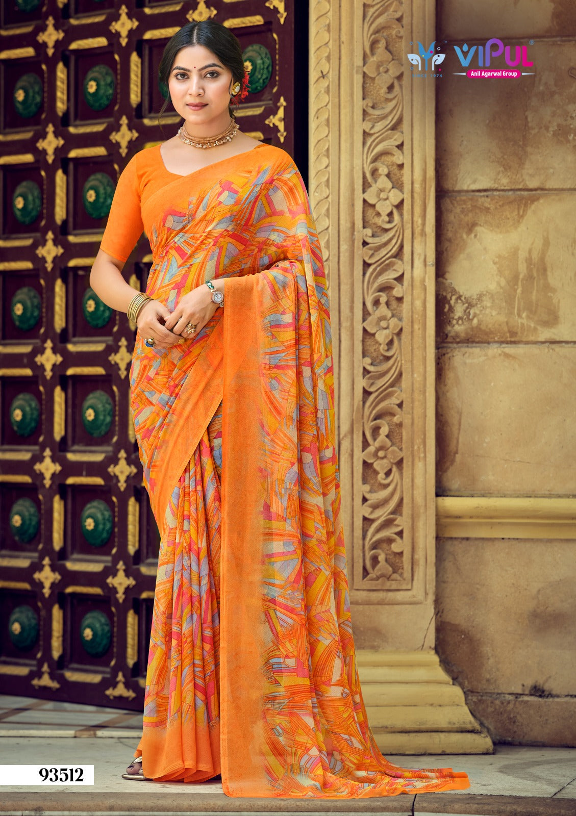 Simran 020226 Vipul Georgette Sarees Supplier India