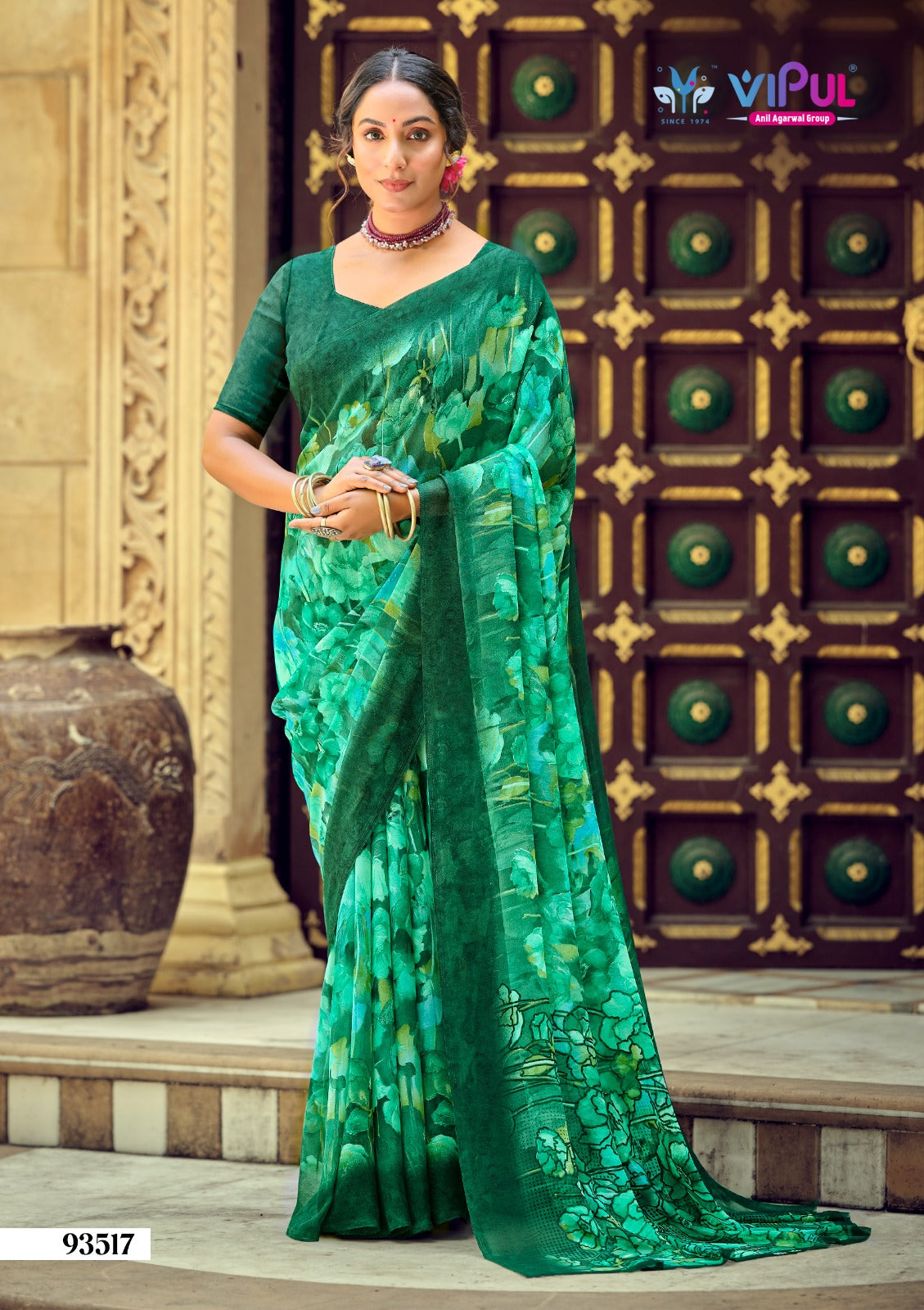 Simran 020226 Vipul Georgette Sarees Supplier India