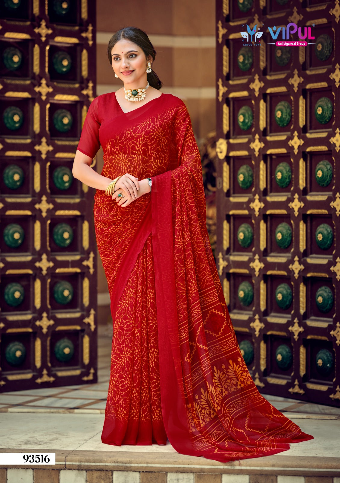 Simran 020226 Vipul Georgette Sarees Supplier India