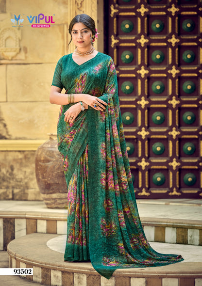 Simran 020226 Vipul Georgette Sarees Supplier India