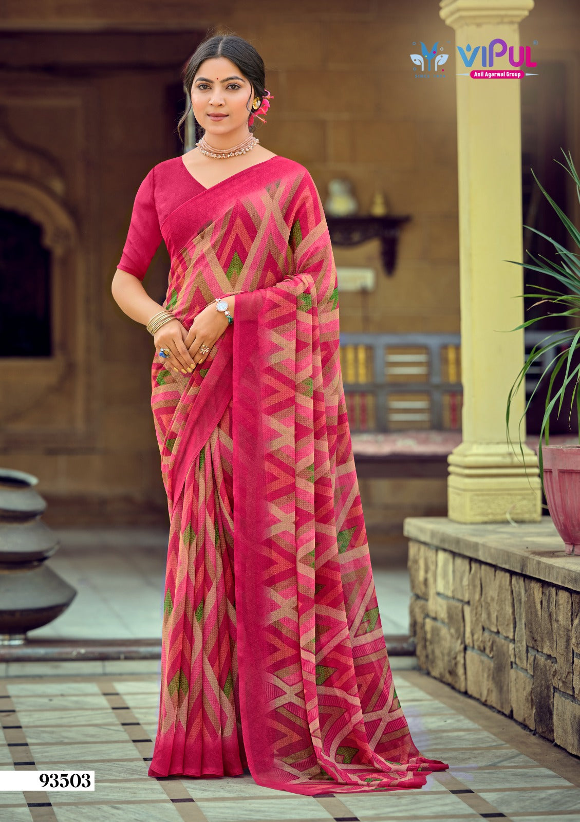 Simran 020226 Vipul Georgette Sarees Supplier India