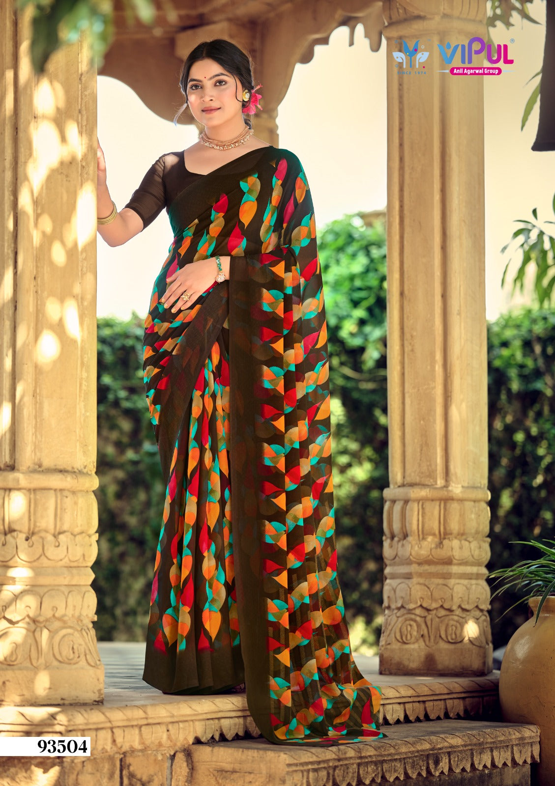 Simran 020226 Vipul Georgette Sarees Supplier India