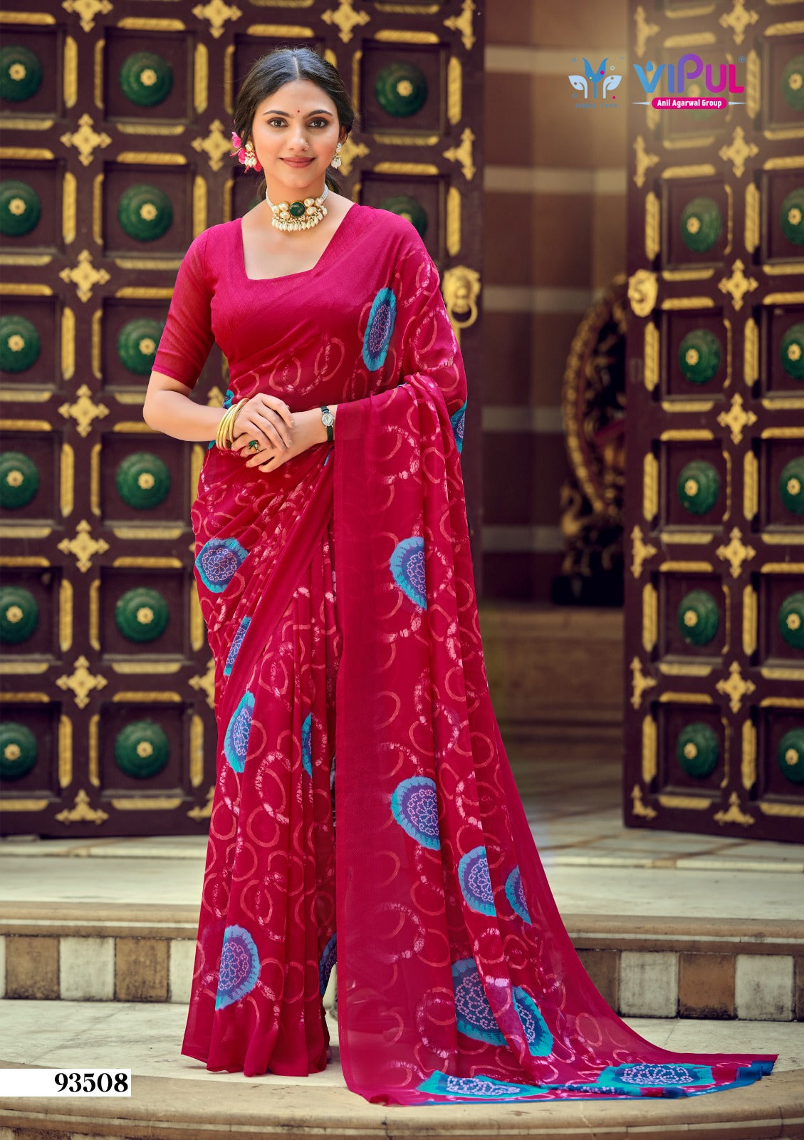 Simran 020226 Vipul Georgette Sarees Supplier India