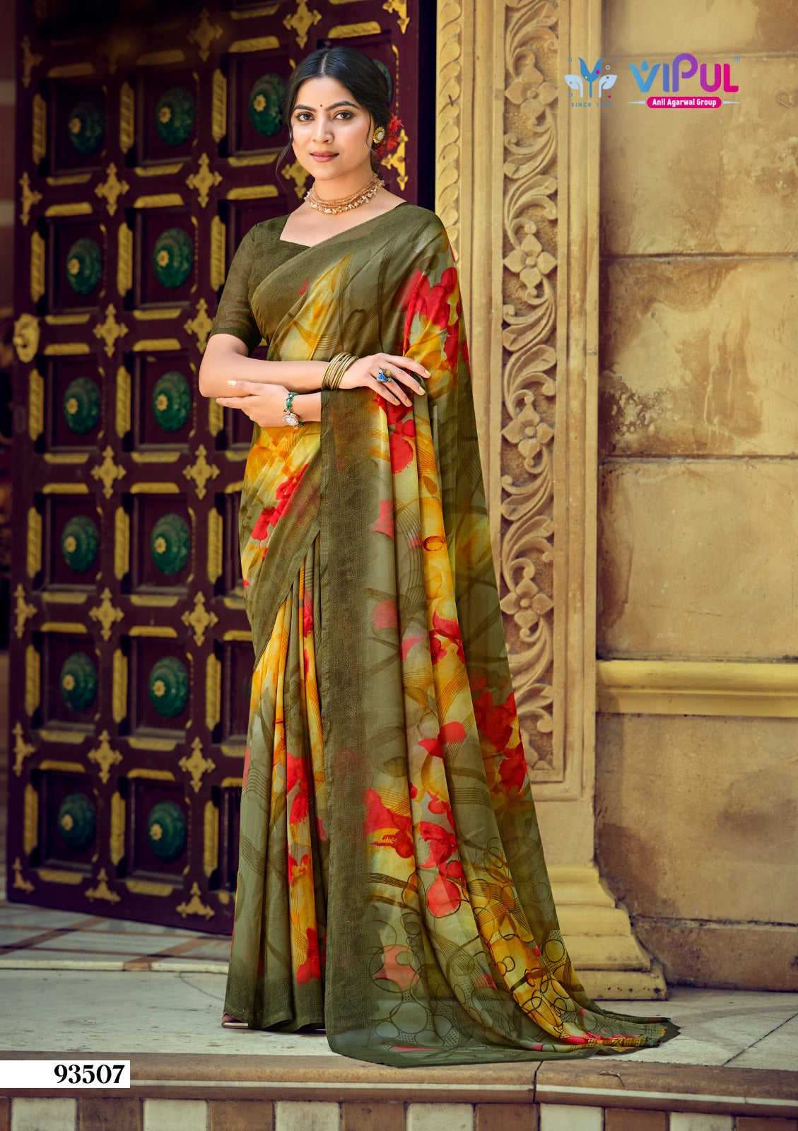Simran 020226 Vipul Georgette Sarees Supplier India