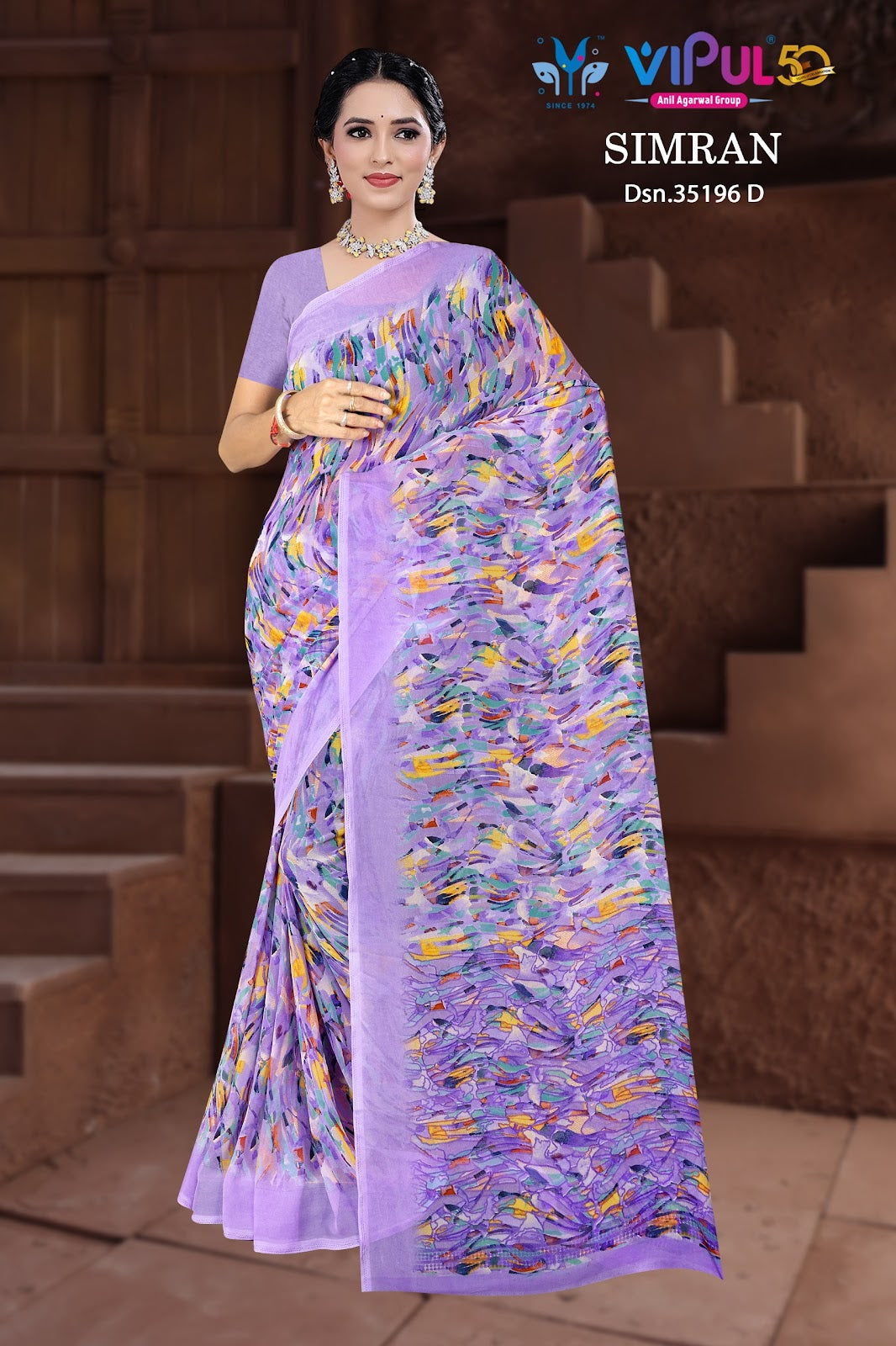 Simran 35196 Vipul Georgette Sarees Wholesaler Ahmedabad
