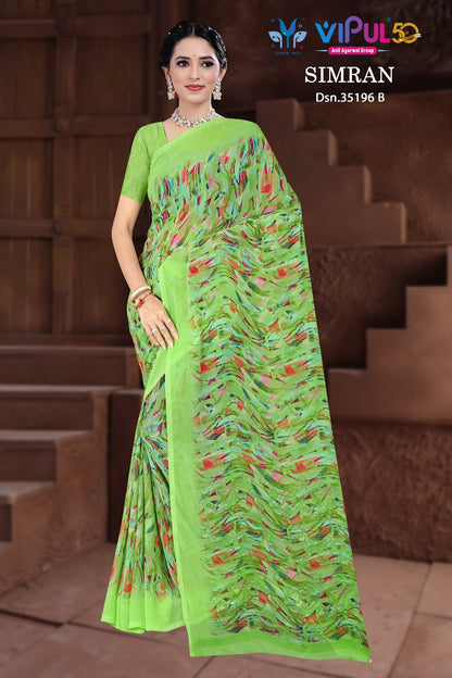 Simran 35196 Vipul Georgette Sarees Wholesaler Ahmedabad