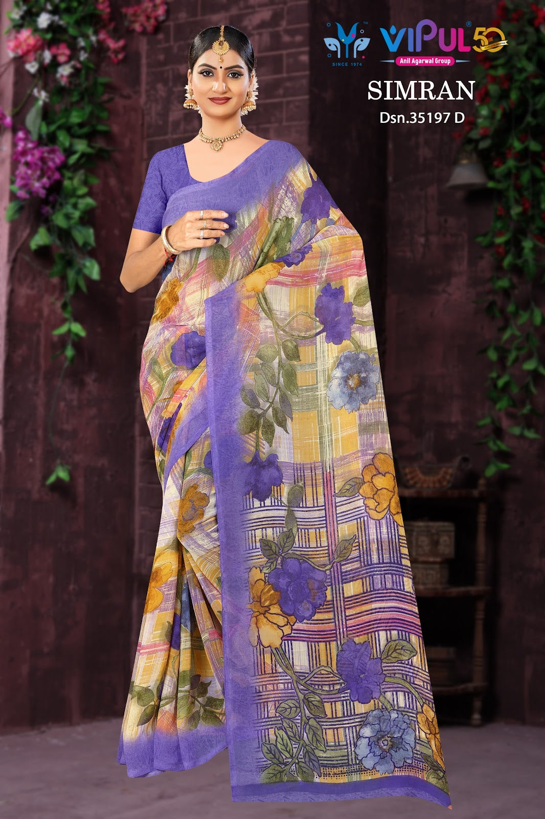 Simran 35197 Vipul Georgette Sarees Wholesale Price