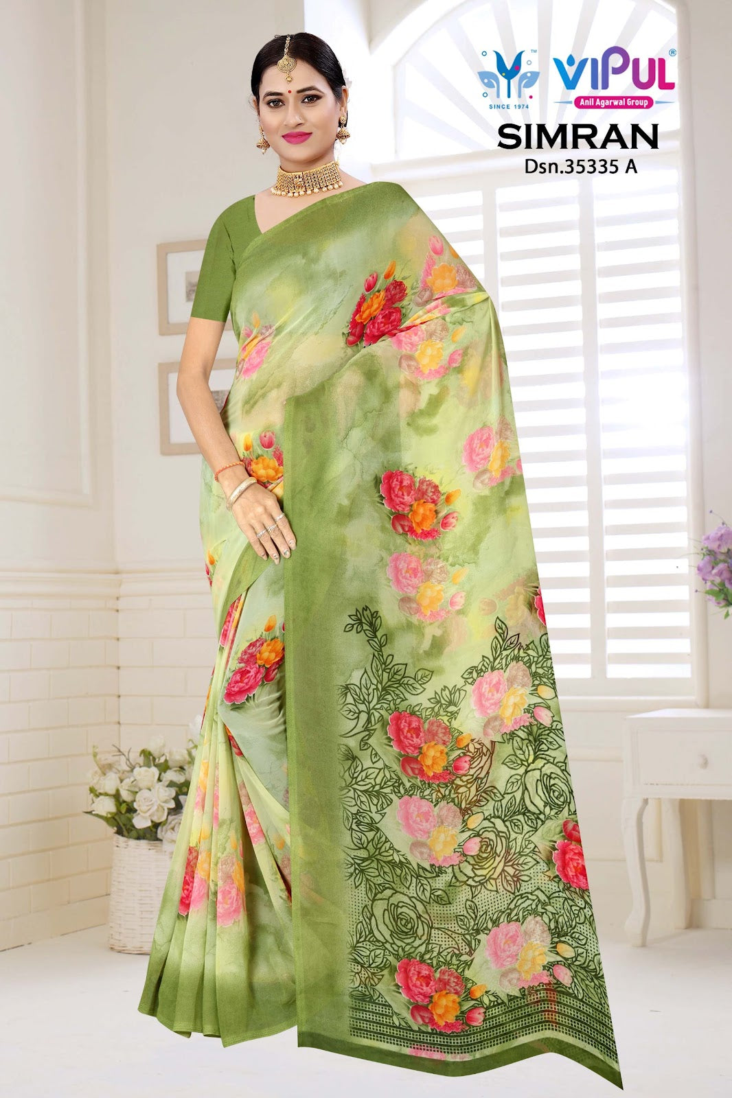 Simran 35335 Vipul Georgette Sarees Wholesale Rate