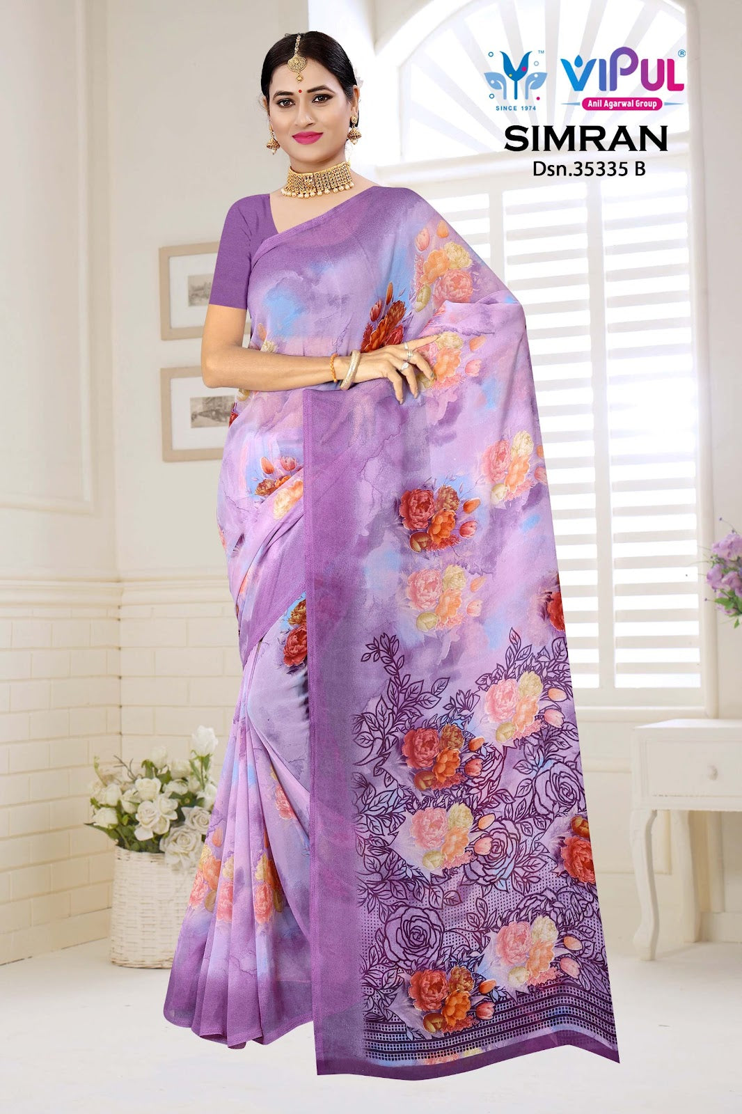 Simran 35335 Vipul Georgette Sarees Wholesale Rate