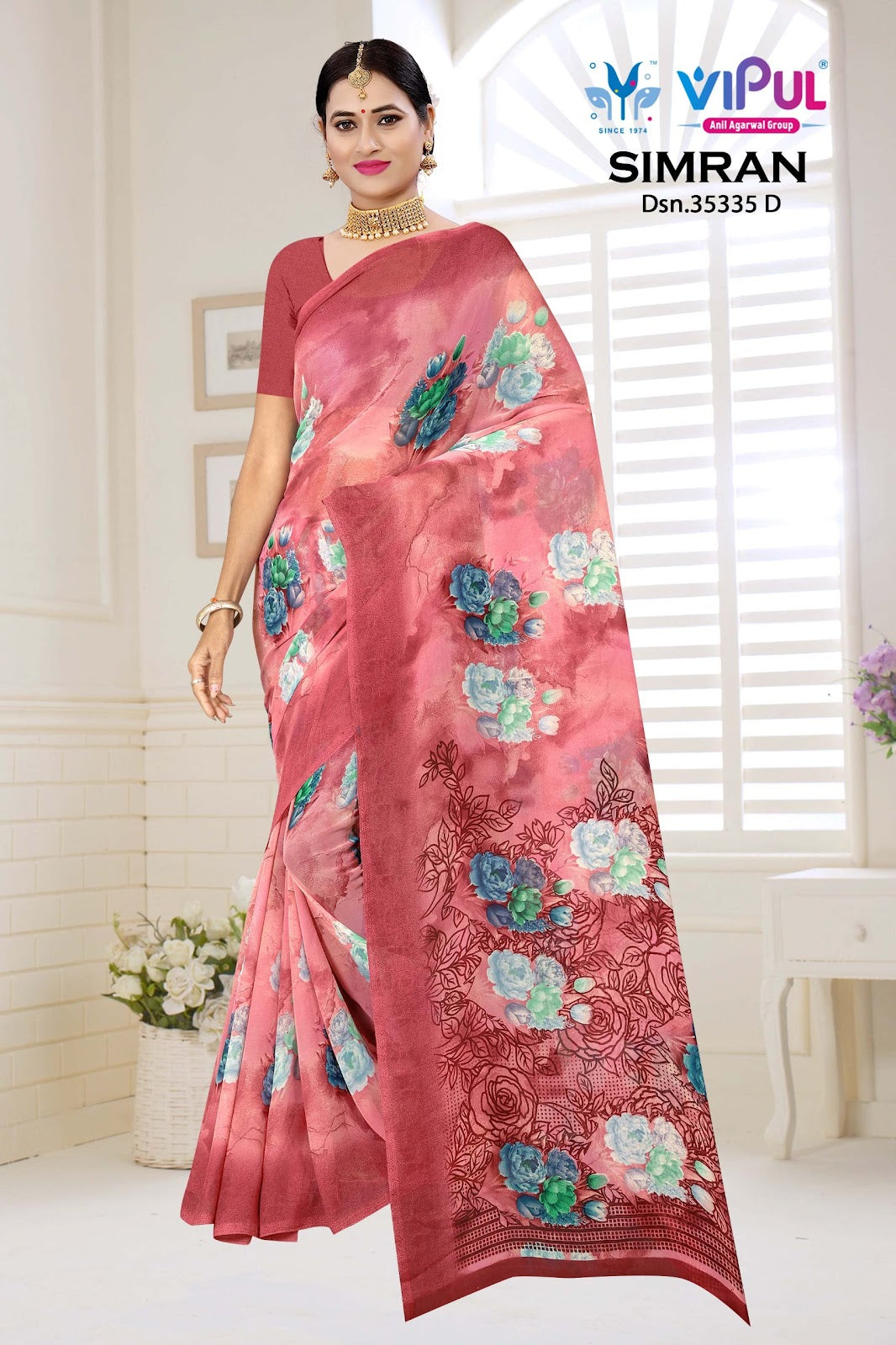 Simran 35335 Vipul Georgette Sarees Wholesale Rate