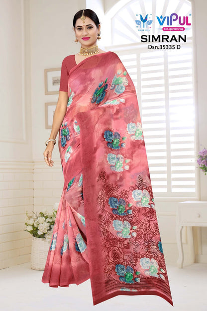 Simran 35335 Vipul Georgette Sarees Wholesale Rate
