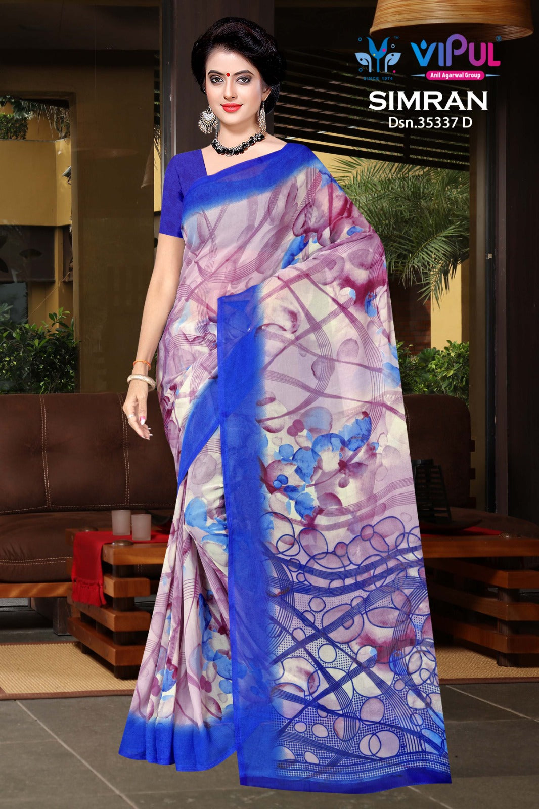 Simran 35337 Vipul Georgette Sarees Exporter Ahmedabad