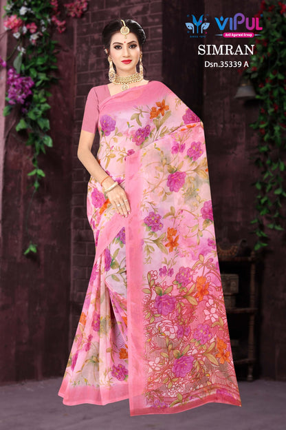 Simran 35339 Vipul Georgette Sarees Wholesale Price