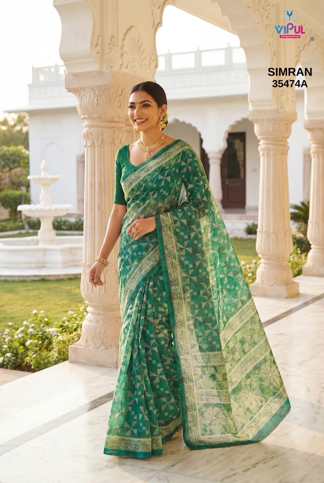 Simran 35474 Vipul Georgette Sarees Exporter Gujarat