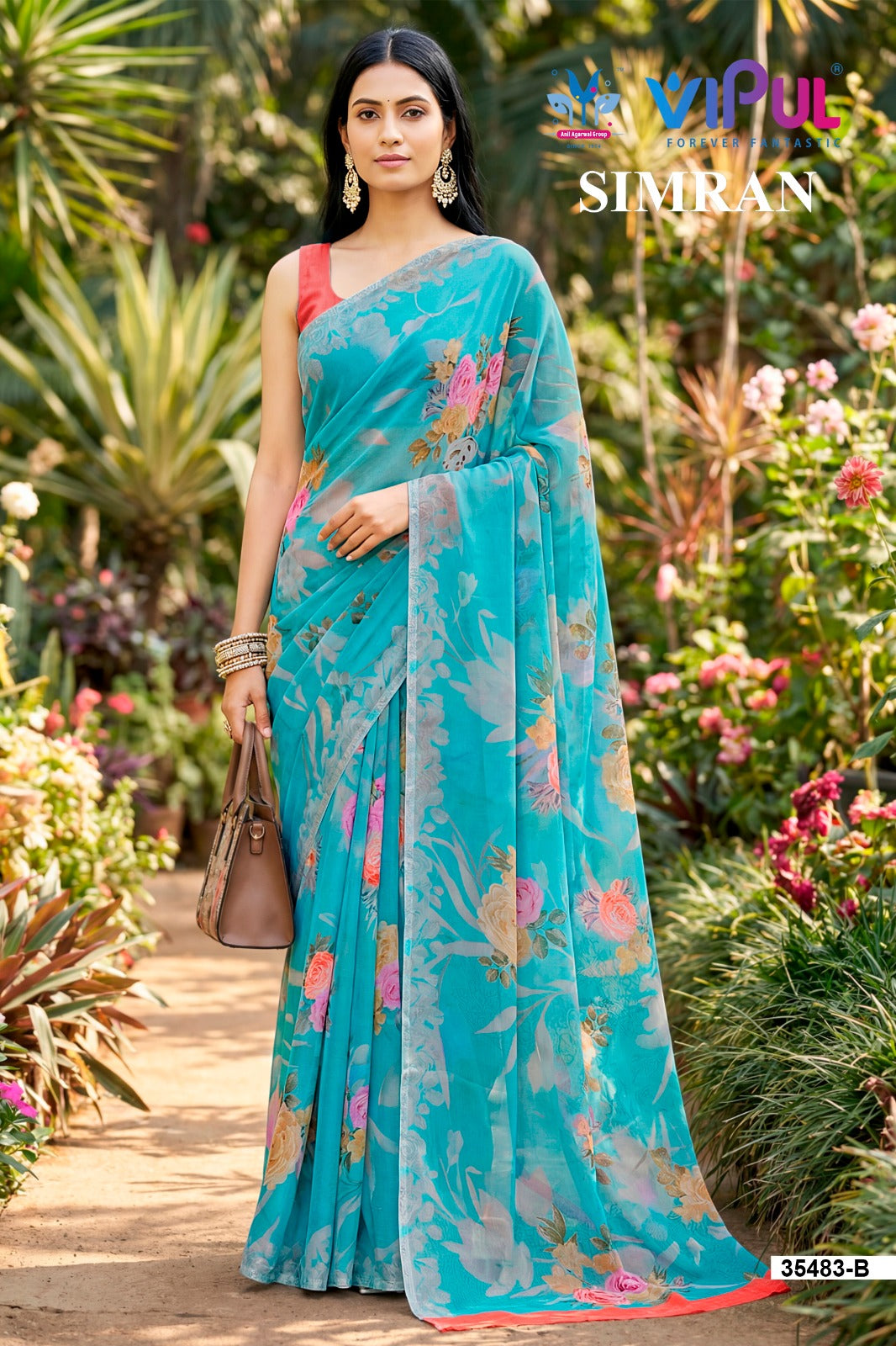 Simran 35483 Vipul Georgette Sarees Exporter