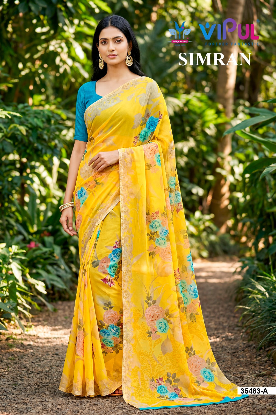Simran 35483 Vipul Georgette Sarees Exporter