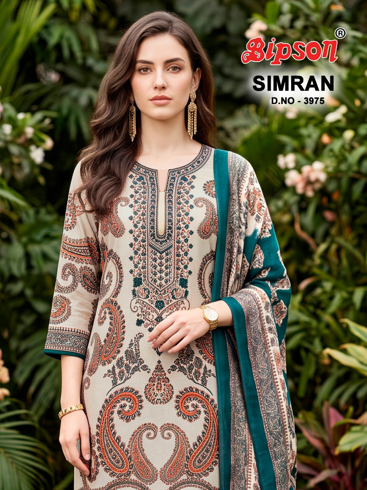 Simran 3974-3975 Bipson Prints Cotton Muslin Pant Style Suits Exporter India