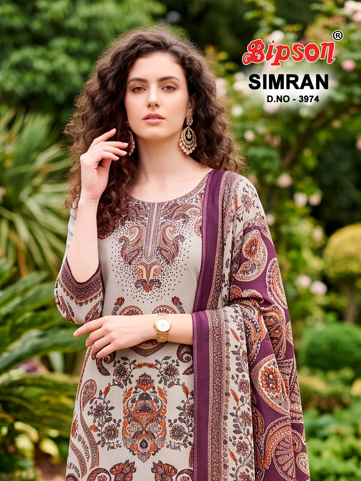 Simran 3974-3975 Bipson Prints Cotton Muslin Pant Style Suits Exporter India
