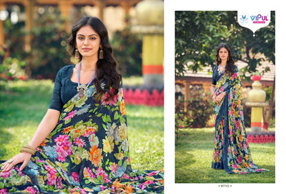 Simran Evergreen Vipul Georgette Sarees Exporter Ahmedabad