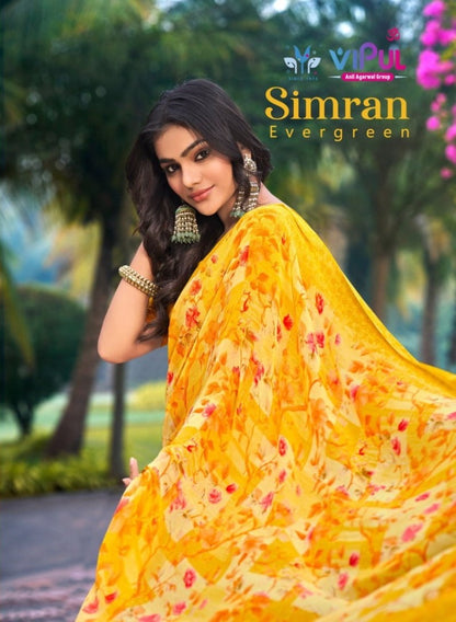 Simran Evergreen Vipul Georgette Sarees Exporter Ahmedabad