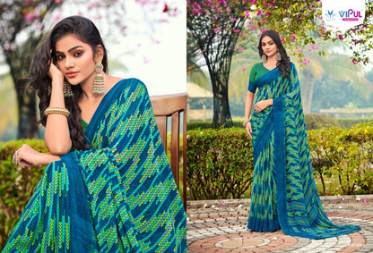 Simran Evergreen Vipul Georgette Sarees Exporter Ahmedabad