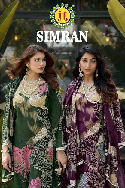 Simran Jt Rayon Pant Style Suits Manufacturer Gujarat